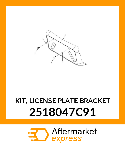 KIT, LICENSE PLATE BRACKET 2518047C91