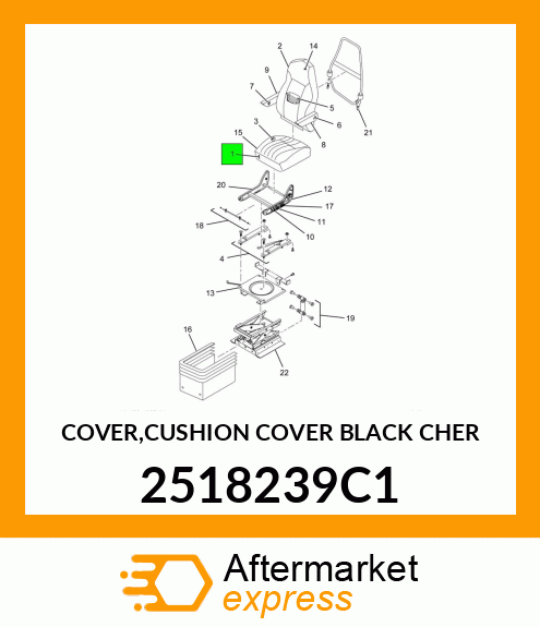 COVER,CUSHION COVER BLACK CHER 2518239C1