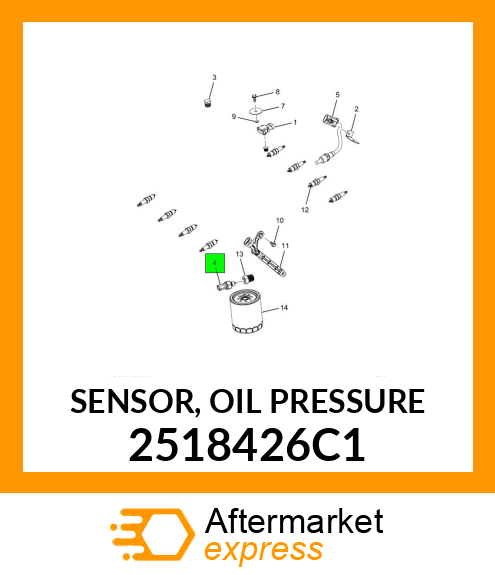 SENSOR, OIL PRESSURE 2518426C1