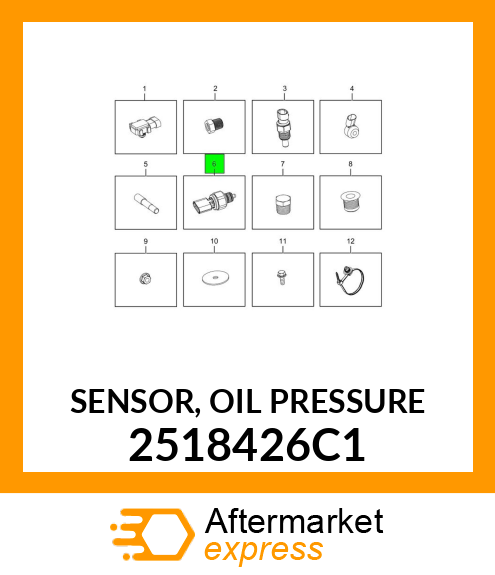 SENSOR, OIL PRESSURE 2518426C1