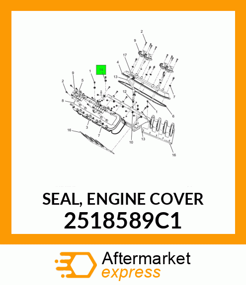 SEAL, ENGINE COVER 2518589C1