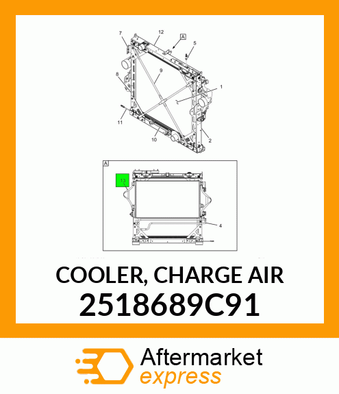 COOLER, CHARGE AIR 2518689C91