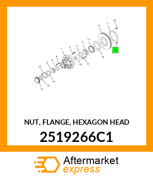 NUT, FLANGE, HEXAGON HEAD 2519266C1