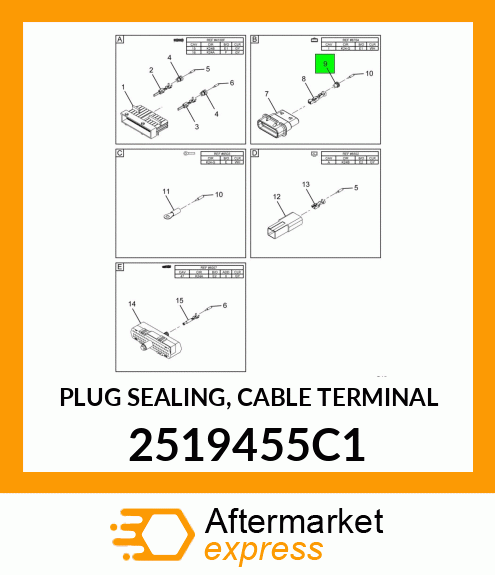 PLUG SEALING, CABLE TERMINAL 2519455C1