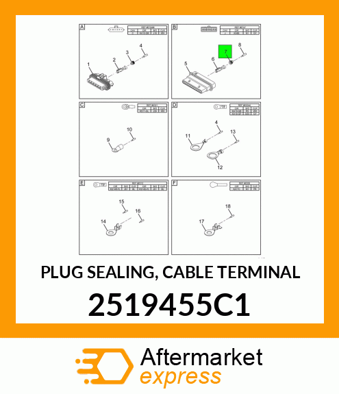 PLUG SEALING, CABLE TERMINAL 2519455C1