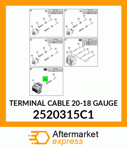 TERMINAL CABLE 20-18 GAUGE 2520315C1