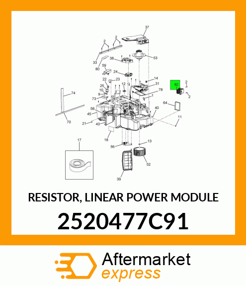 RESISTOR, LINEAR POWER MODULE 2520477C91