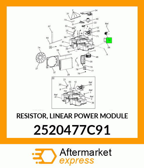 RESISTOR, LINEAR POWER MODULE 2520477C91