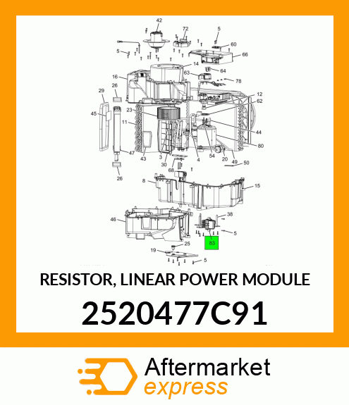 RESISTOR, LINEAR POWER MODULE 2520477C91