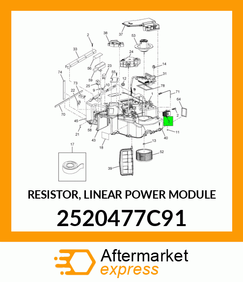 RESISTOR, LINEAR POWER MODULE 2520477C91