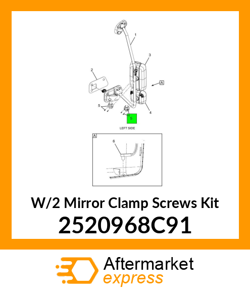 W/2 Mirror Clamp Screws Kit 2520968C91