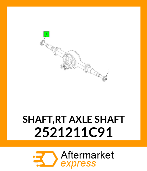 SHAFT,RT AXLE SHAFT 2521211C91