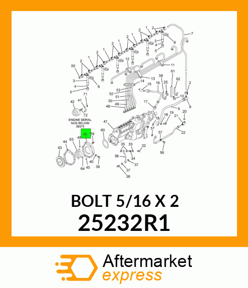 BOLT 5/16" X 2" 25232R1