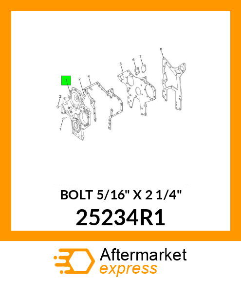 BOLT 5/16" X 2 1/4" 25234R1