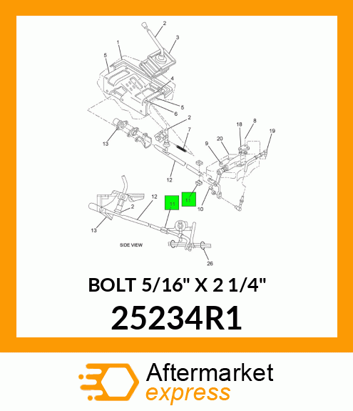 BOLT 5/16" X 2 1/4" 25234R1