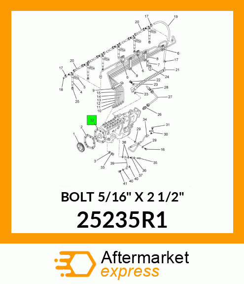 BOLT 5/16" X 2 1/2" 25235R1