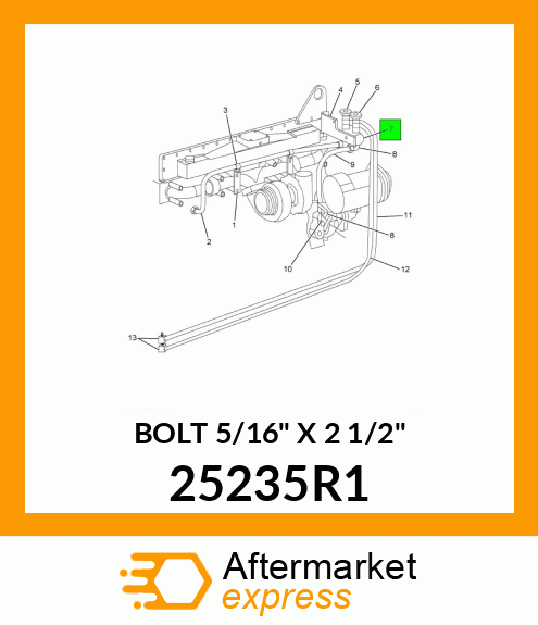 BOLT 5/16" X 2 1/2" 25235R1