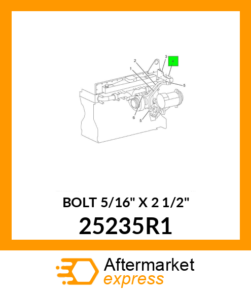 BOLT 5/16" X 2 1/2" 25235R1