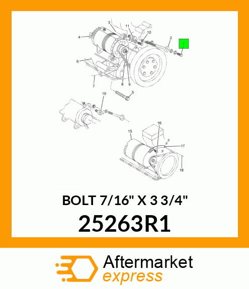 BOLT 7/16" X 3 3/4" 25263R1