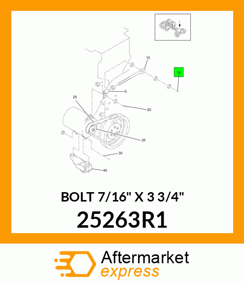 BOLT 7/16" X 3 3/4" 25263R1