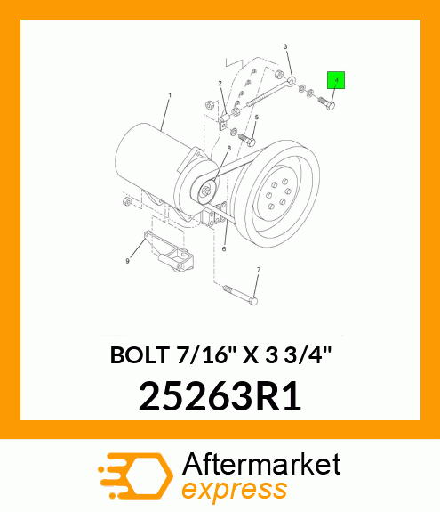 BOLT 7/16" X 3 3/4" 25263R1