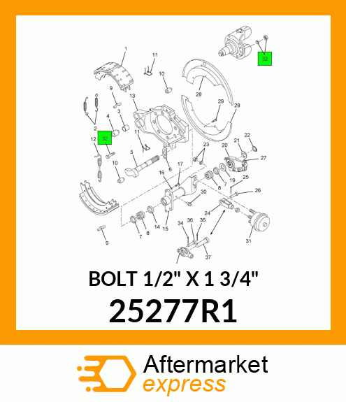 BOLT 1/2" X 1 3/4" 25277R1