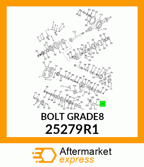 BOLT 1/2-NF X 2 PHC TYPE 8 25279R1