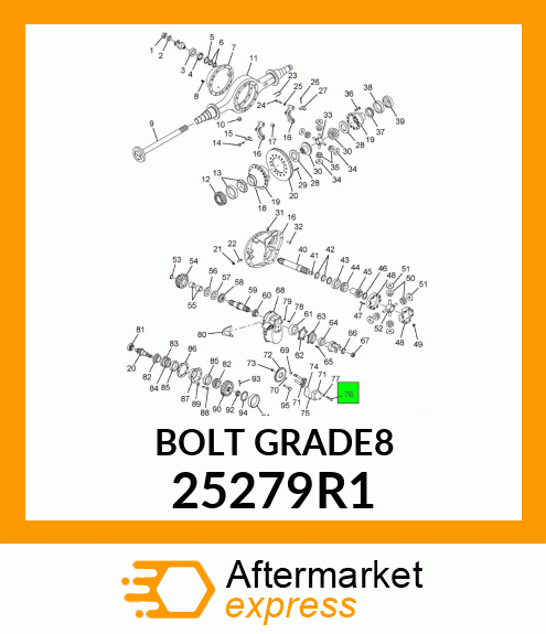 BOLT 1/2-NF X 2 PHC TYPE 8 25279R1