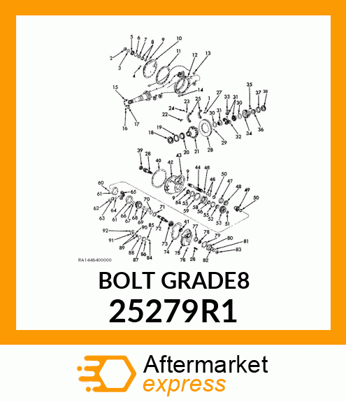 BOLT 1/2-NF X 2 PHC TYPE 8 25279R1