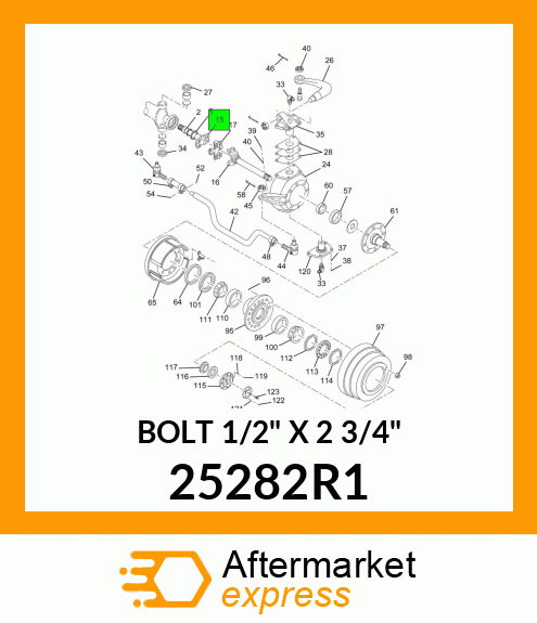 BOLT 1/2" X 2 3/4" 25282R1