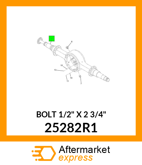 BOLT 1/2" X 2 3/4" 25282R1