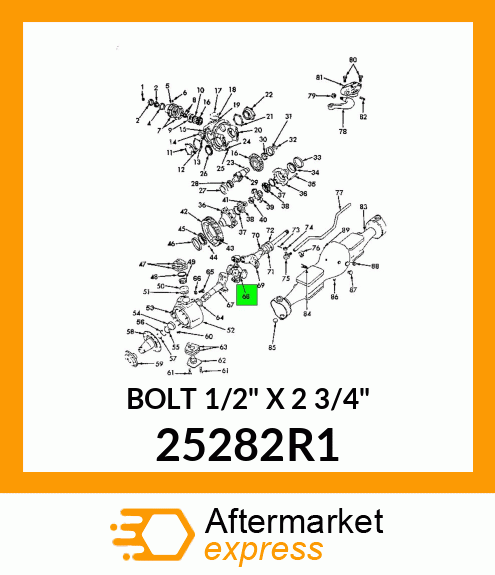 BOLT 1/2" X 2 3/4" 25282R1