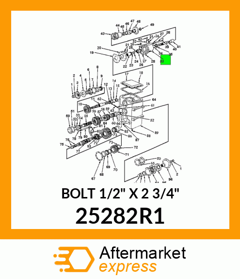 BOLT 1/2" X 2 3/4" 25282R1