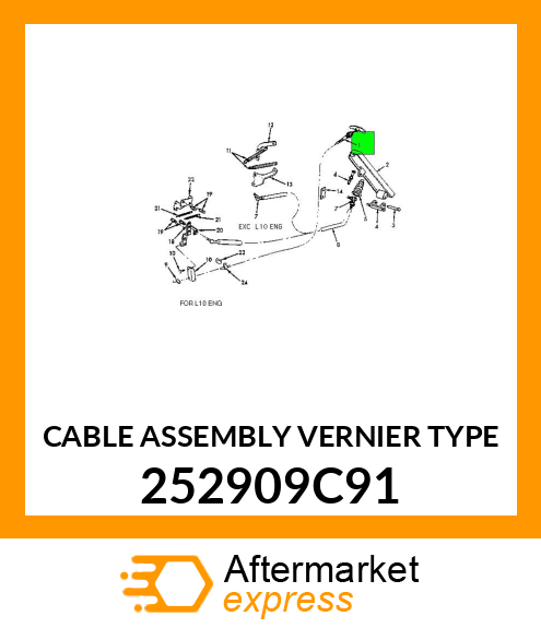 CABLE ASSEMBLY VERNIER TYPE 252909C91