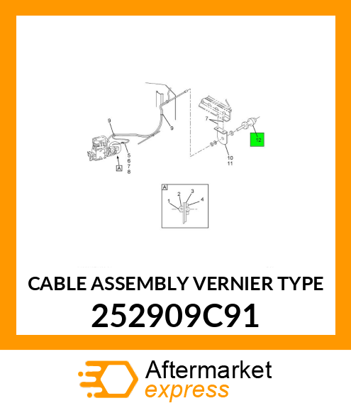 CABLE ASSEMBLY VERNIER TYPE 252909C91