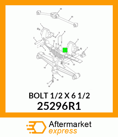 BOLT 1/2" X 6 1/2" 25296R1
