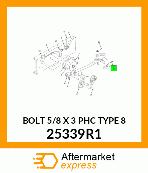 BOLT 5/8 X 3 PHC TYPE 8 25339R1