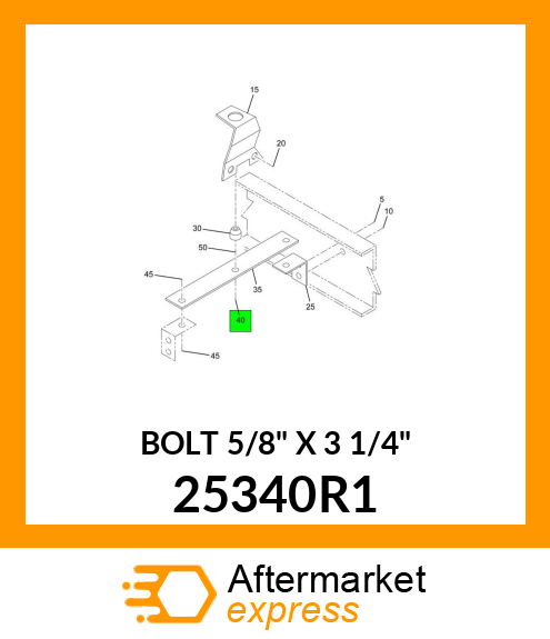 BOLT 5/8" X 3 1/4" 25340R1