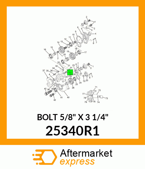 BOLT 5/8" X 3 1/4" 25340R1