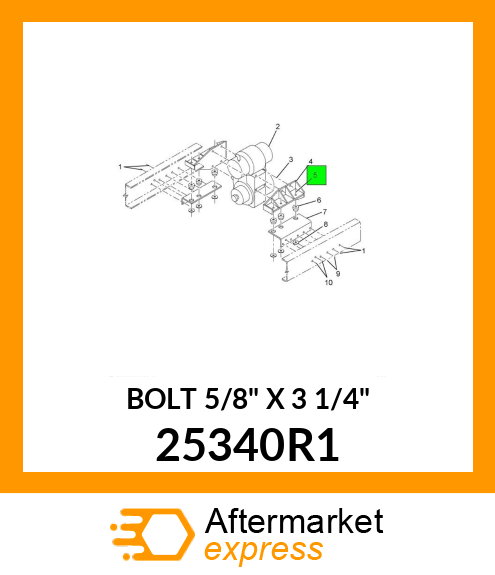 BOLT 5/8" X 3 1/4" 25340R1