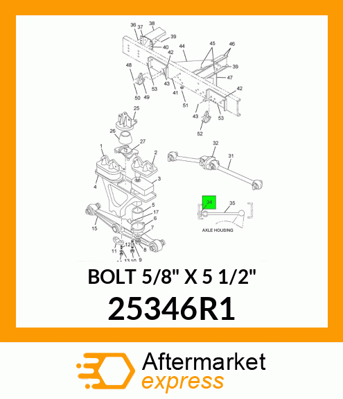 BOLT 5/8" X 5 1/2" 25346R1