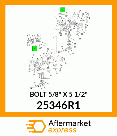 BOLT 5/8" X 5 1/2" 25346R1