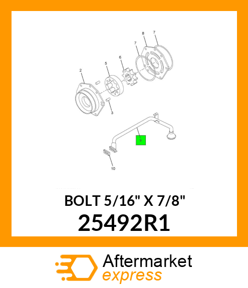 BOLT 5/16" X 7/8" 25492R1