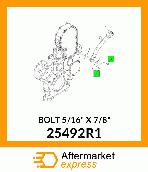 BOLT 5/16" X 7/8" 25492R1