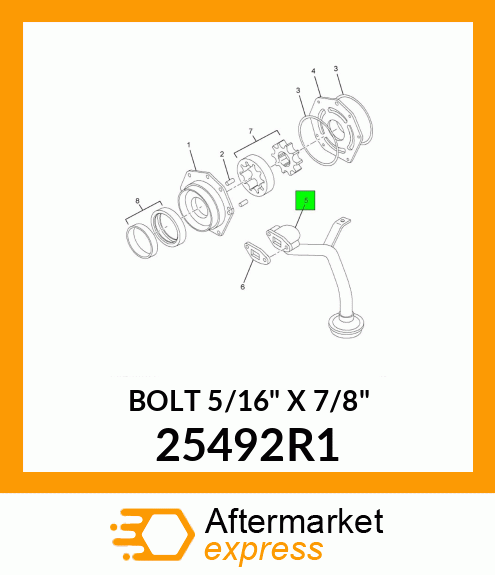 BOLT 5/16" X 7/8" 25492R1