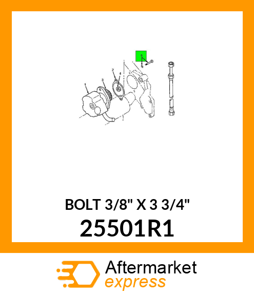 BOLT 3/8" X 3 3/4" 25501R1