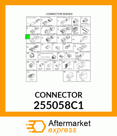 CONNECTOR, CABLE 4 WAY FEMALE 255058C1