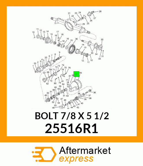 BOLT 7/8" X 5 1/2" 25516R1