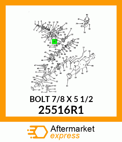 BOLT 7/8" X 5 1/2" 25516R1