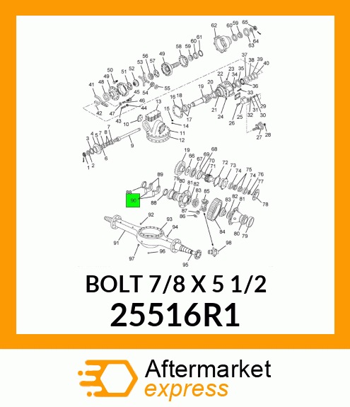 BOLT 7/8" X 5 1/2" 25516R1